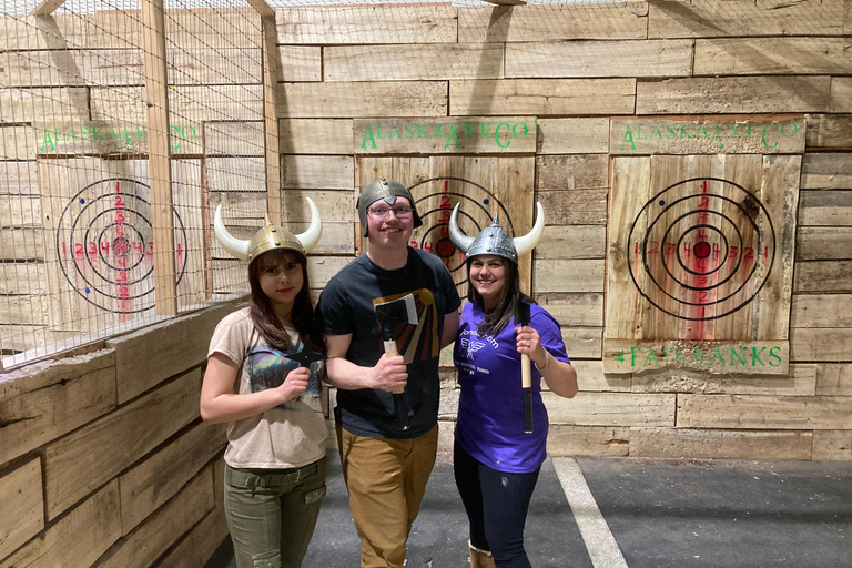 Fairbanks: Axe Throwing Experience with Ninja Stars 1-Hour Experience