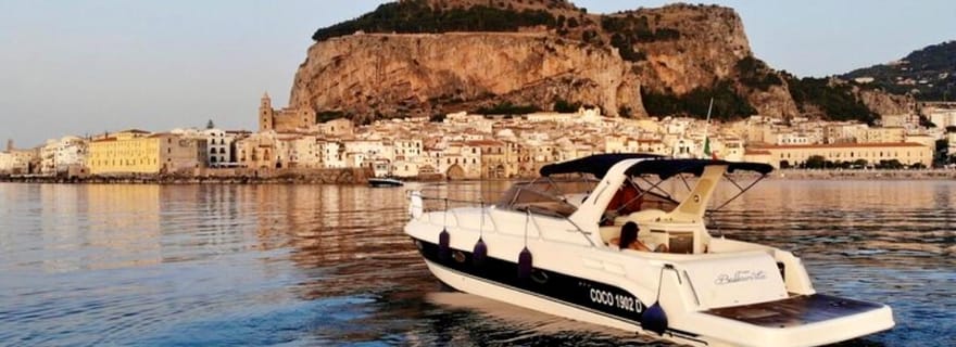 Cefalù : excursion en mini yacht avec grottes, plongée en apnée et apéritif open bar