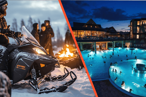 Zakopane: Paseo en moto de nieve con piscinas termales y servicio de recogida del hotel