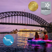 Sydney: Sunset Kayak Tour with Pink LED Lights and Photos