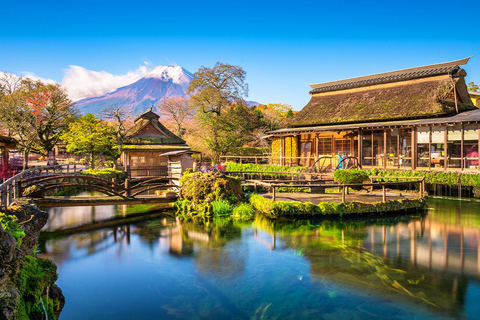 Tokio: Mt. Fuji, jezioro Ashi i kolejka linowa, całodniowa wycieczka do doliny OwakudaniOdbiór z dworca w Tokio o 8:00 rano