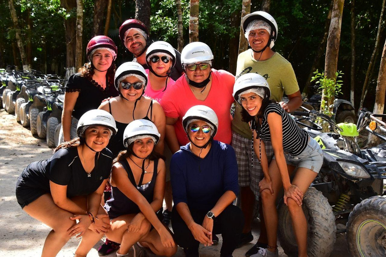 Cancún: Excursión a Caballo con ATV, Tirolinas y CenoteATV individual desde Tulum