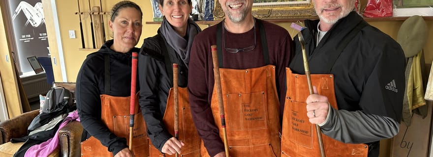 St Andrews : atelier de restauration de clubs de golf en hickory