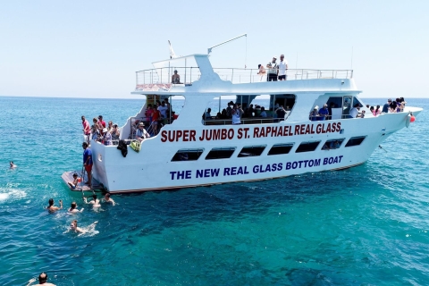 Bateau à fond de verre Super Jumbo St. Raphael - Excursion de 2,5 heuresExcursion de 2,5 heures en bateau à fond de verre, plongée en apnée, glisse et amusement