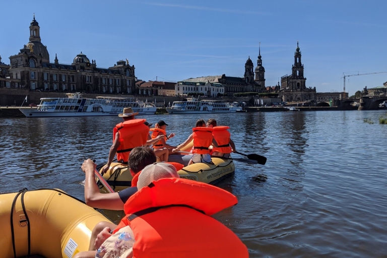 Dresden: opblaasbare boottocht naar de wijnstad Radebeul