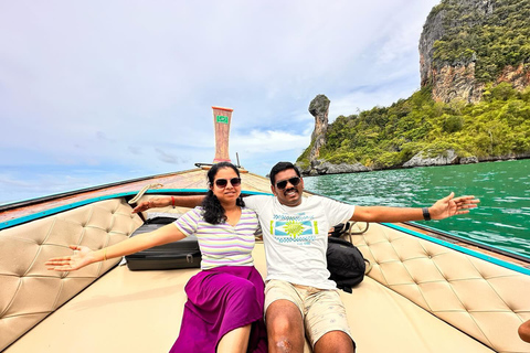 Krabi: 4 Islands Tour by Longtail Boat with LunchPrivate Trip One day 4 Islands