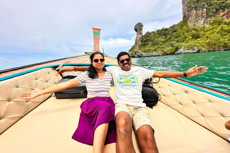 Krabi: Tour por las 4 islas en barco de cola larga con almuerzo