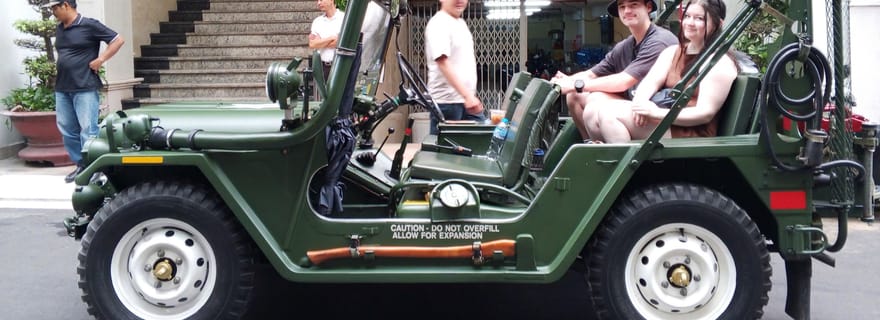 Visite privée de la cuisine de rue de Hô Chi Minh-Ville en Jeep de l'armée américaine