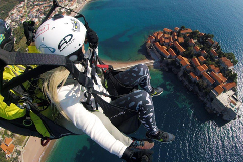 Gleitschirmfliegen in Montenegro: Sveti Stefan Luftausflug