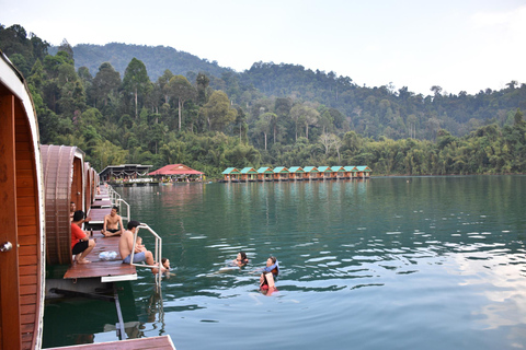 Au départ de Krabi : Croisière sur le lac Cheow Lan et randonnée dans la jungle de Khao Sok