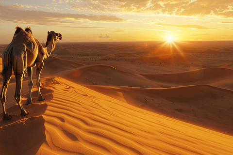 Agafay Sunset: Camel Ride, Dinner & Fire Show – Book Now!