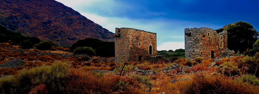 Visite privative, moulin à huile, grotte de Scotino, plateau de Lassithi