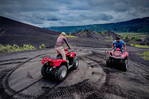 Bali: Mt Batur Black Lava ATV Quad Bike Adventure Tandem Quad Ride with Round Transfer