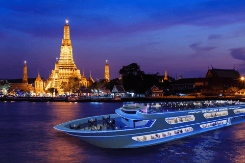 Bangkok: crociera di lusso sul White Cruise con buffet e intrattenimentoCrociera con cena