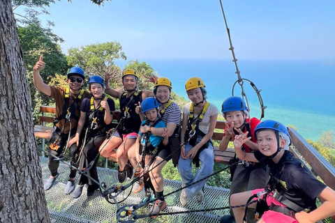 Phuket: Elephant Sanctuary & Zipline Adventure Combo Elephant Walk & 16-Platform Zipline Adventure