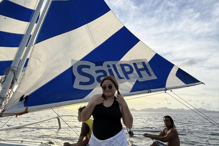 El Nido: Private Falls, Surf & Sunset Sailing Experience