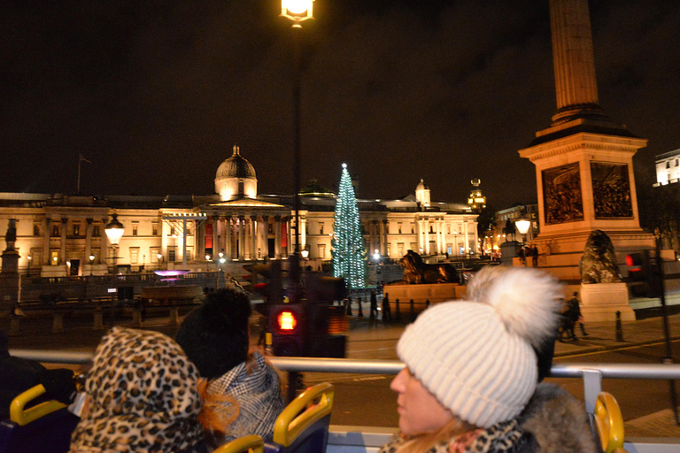 Londyn: Christmas Lights Open-Top Bus Tour z przewodnikiem