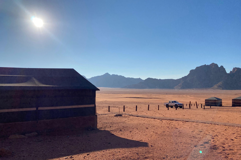 Explore Wadi Rum: Jeep Tour, Bed and Breakfast, and Dinner Explore Wadi Rum: Jeep Tour, Bed and Breakfast, and Dinner