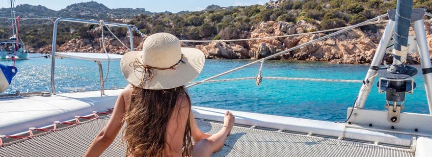 Au départ de Cannigione : excursion en catamaran dans les îles de la Maddalena
