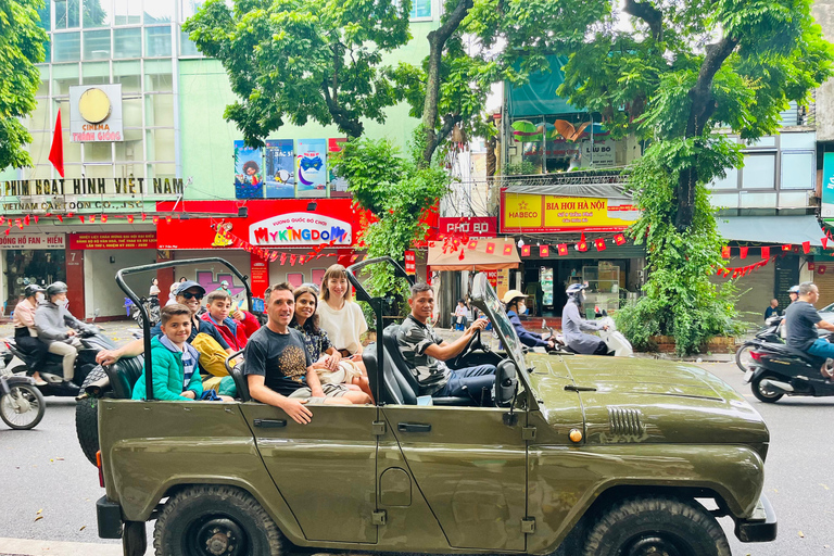 Hanoi: City Highlights Guided Tour by Vintage Jeep Private Jeep Tour >= 4pax