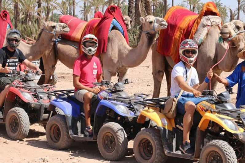 Au départ de Marrakech : excursion d'une demi-journée dans le désert en quad avec balade à dos de chameau - quad