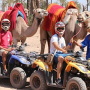 From Marrakech Half Day Desert Quad Trip with Camel Ride