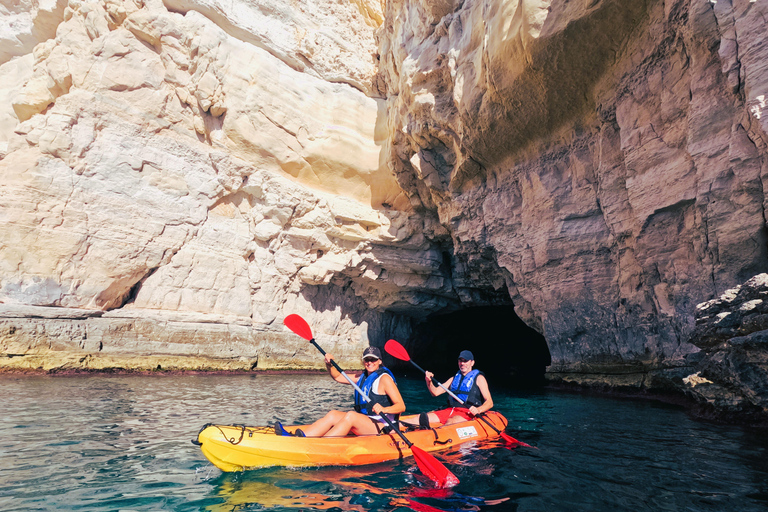 CABO DE GATA: GUIDED KAYAK ROUTE + SNORKEL + FREE PHOTOS