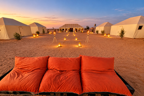 Marrakech to Fes: 3-Day Sahara Desert Tour, Camel & Buggy Option 2 — Luxury Sahara Camp