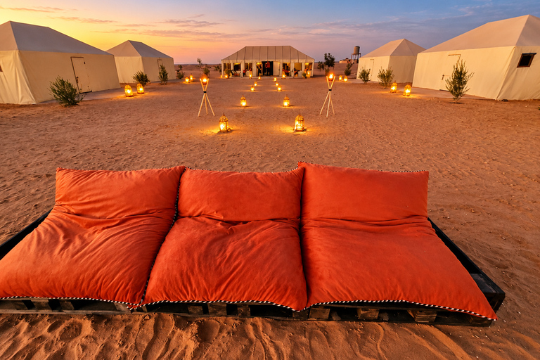 Marrakech to Fes: 3-Day Sahara Desert Tour, Camel & Buggy Option 2 — Luxury Sahara Camp