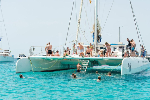 Ibiza: Catamaran Cruise to Formentera with BBQ and 2 Swimming Stops 5-Hour Day Trip