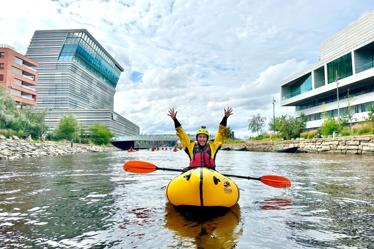 Packraft Tour on the Akerselva River Through Central Oslo