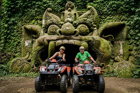 Bali: Real Temple Run Cave Quad Adventure & Jungle Trails ATV Tandem + Hotel Transfer