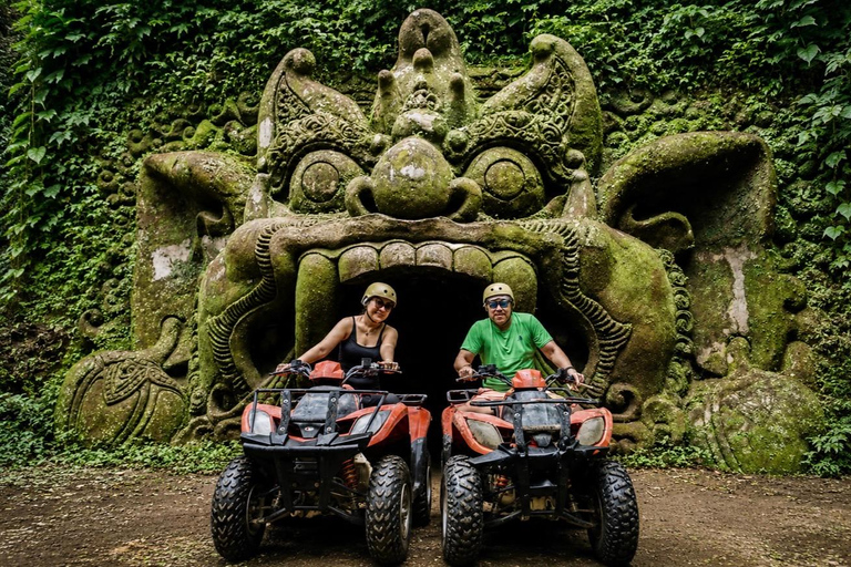 Bali: Real Temple Run Cave Quad Adventure & Jungle Trails ATV Tandem + Hotel Transfer