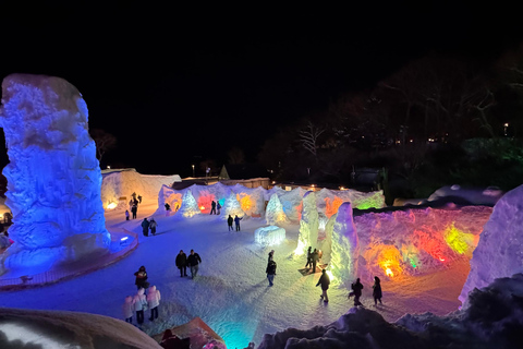 From Sapporo: Lake Shikotsu Ice Festival & Illumination Tour