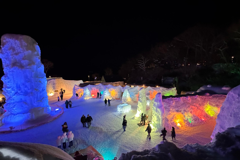 From Sapporo: Lake Shikotsu Ice Festival & Illumination Tour