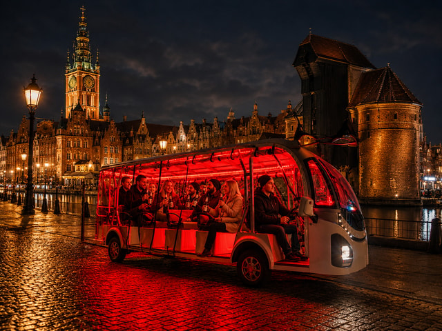 Gdansk: Golf Cart City Tour with Your Choice of Music