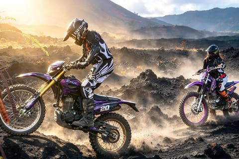 Bali: Kintamani Black Lava Private Motocross Adventure