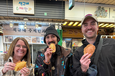Séoul : cours de cuisine coréenne avec courses dans une épicerie locale