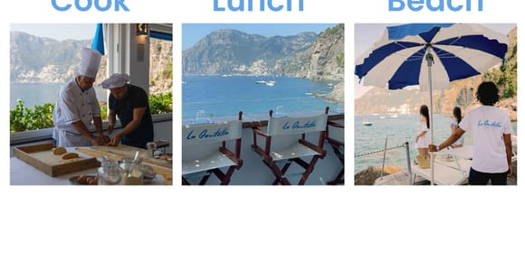 Pasta & Tiramisù: Koch, Mittagessen & Strandtag an der Amalfiküste!