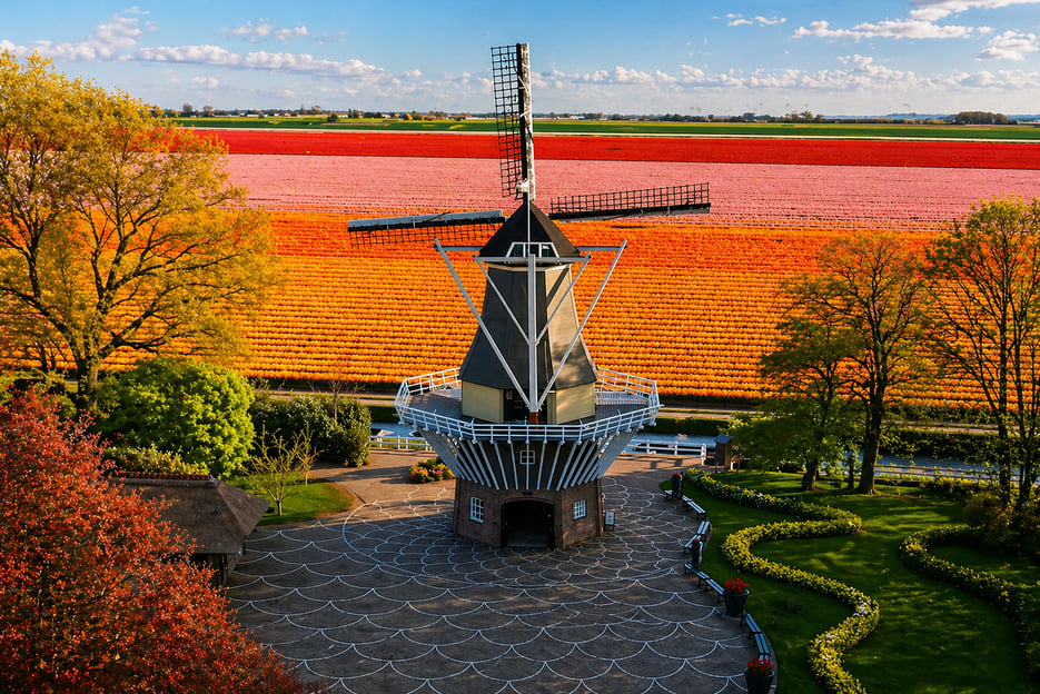 Amsterdam: Tour zu den Keukenhof Gärten mit Windmühlenkreuzfahrt