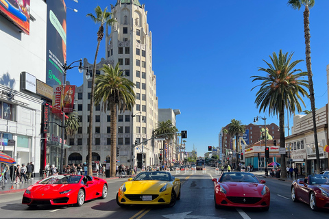 Hollywood: Hollywood Sign Ferrari Tour with Option to Drive Be driven 30min Ferrari (1 guest)