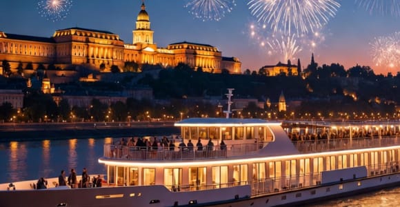 Budapest: 2027 Gala NYE Danube Cruise with Dinner & Drinks