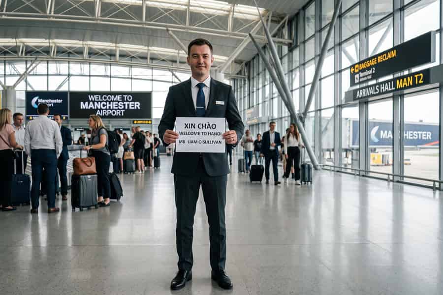 Privétransfer tussen vliegveld MAN en stadscentrum