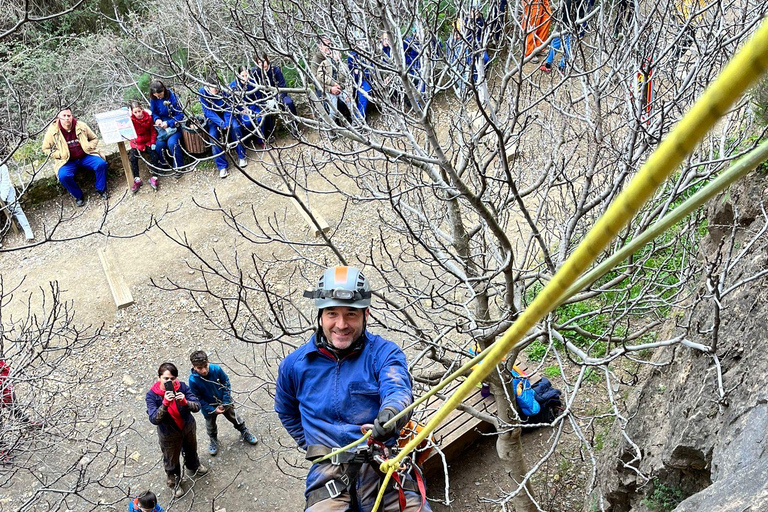 Madrid: Aventura de espeleologia e rapel com transporte