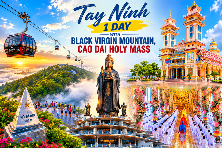 Tay Ninh 1 Day With Black Virgin Mountain & Cao Dai Temple Group Tour
