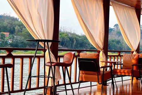 Luang Prabang:MekongRiver Sunset Cruise& Buddha's Light Show Mekong River Sunset Cruise + Buddha Light Show - A Area