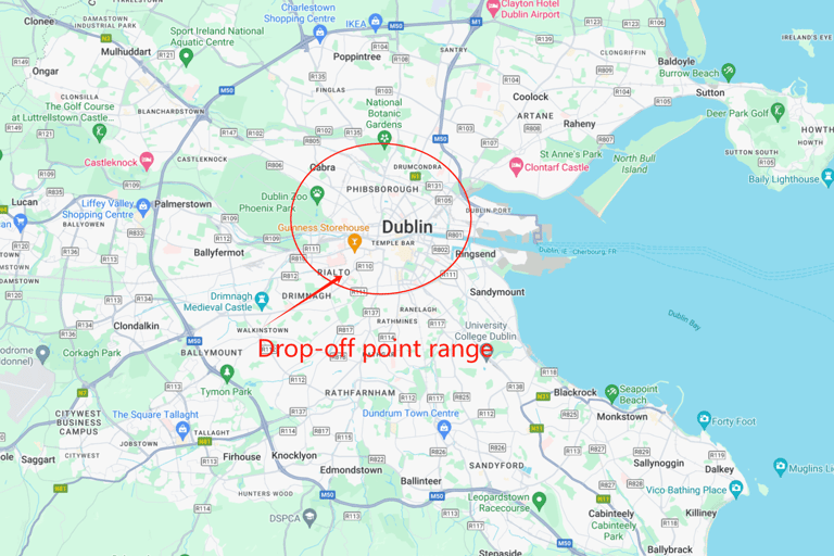 Vom Flughafen Dublin: Privater One-Way-Transfer nach Dublin