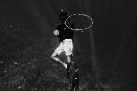 Snorkelen met schildpad en onderwaterstandbeeld in Gilis