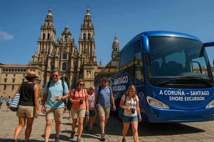 Excursie van A Coruña naar Santiago de Compostela - Alleen voor cruisepassagiers