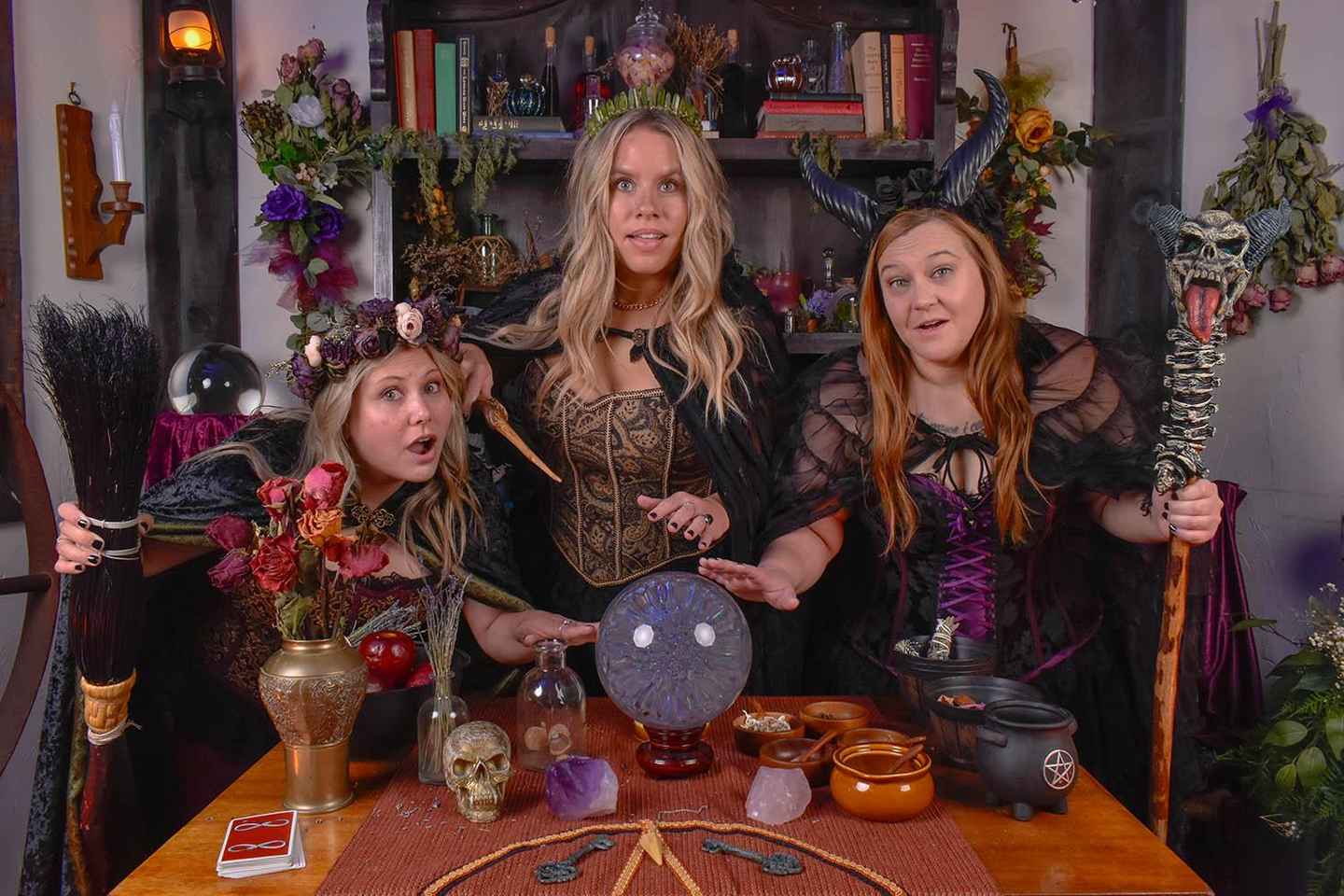 choose from hundreds of witchy costumes for a photoshoot